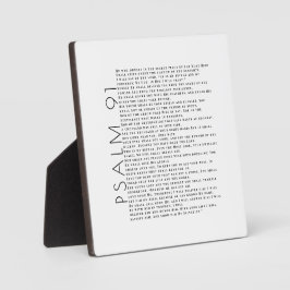 Moderne Minimaal Psalm 91 Christelijk Fotoplaat