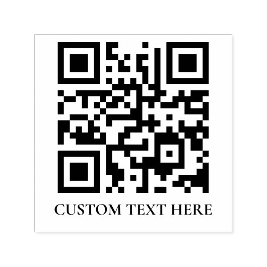 Moderne Minimaal QR Code Merkdesign Zelfinktende Stempel (Design)