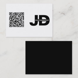 Moderne Minimaal QR Code Schoon Eenvoudig Visitekaartje
