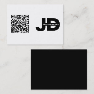 Moderne Minimaal QR Code Schoon Eenvoudig Visitekaartje