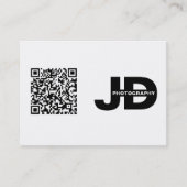 Moderne Minimaal QR Code Schoon Eenvoudig Visitekaartje (Voorkant)