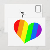 Moderne Minimaal Regenboog Hart Briefkaart (Voorkant / Achterkant)
