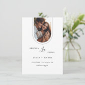 Moderne Minimaal Reserva La Fecha Spaanse Foto Save The Date (Staand voorkant)