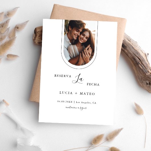 Moderne Minimaal Reserva La Fecha Spaanse Foto Save The Date