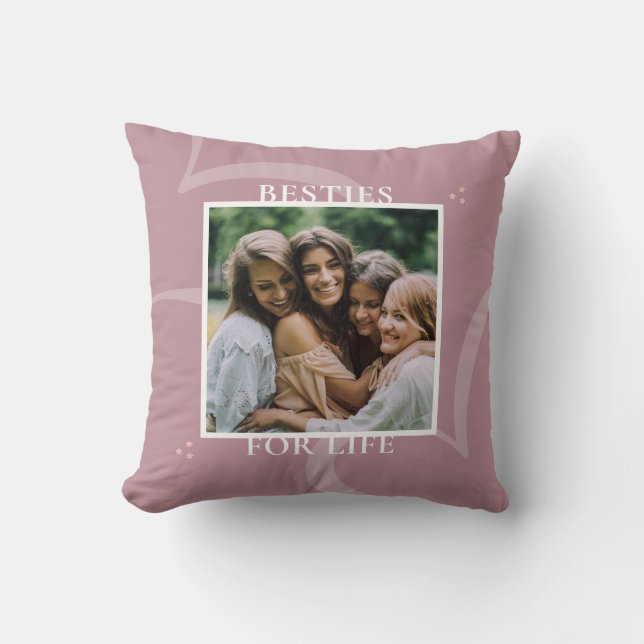 Moderne Minimaal Roze Chic Typografie Galentines Kussen (Voorkant)