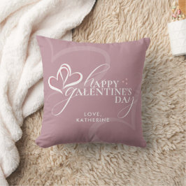 Moderne Minimaal Roze Chic Typografie Galentines Kussen