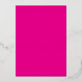 Moderne Minimaal Roze Dertig Script Verjaardag Folie Uitnodiging (Achterkant)