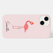 Moderne Minimaal Roze Flamingo Case-Mate iPhone Case (Achterkant (horizontaal))