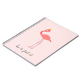 Moderne Minimaal Roze Flamingo Notitieboek (Linkerzijde)