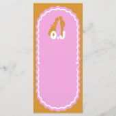 Moderne Minimaal Roze & Gele Retro Golvende Boog M Menu (Achterkant)