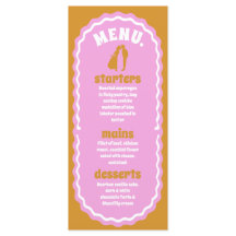 Moderne Minimaal Roze & Gele Retro Golvende Boog M