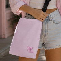 Moderne Minimaal Roze Monogram Denk Roze Freak