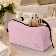 Moderne Minimaal Roze Monogram Denk Roze Freak