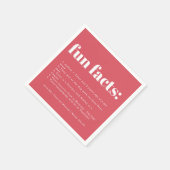 Moderne Minimaal Roze Stomp Kleurstaal Leuke Feite Servet (Hoek)