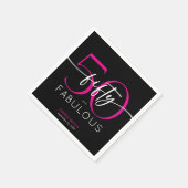 Moderne Minimaal Roze Vijftig Fabulous Script Verj Servet (Hoek)