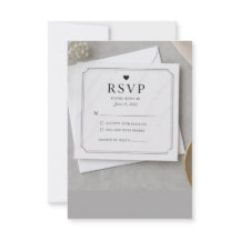 Moderne Minimaal RSVP Kaart, Eenvoudige Huwelijksr