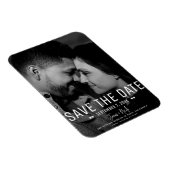 Moderne Minimaal Save the Date Trouwfoto Magneet (Rechterzijde)