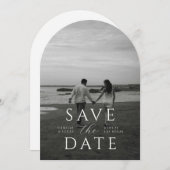 Moderne Minimaal Save the Date Uitnodiging (Voorkant / Achterkant)