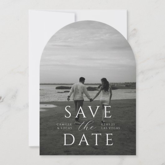 Moderne Minimaal Save the Date Uitnodiging (Voorkant)