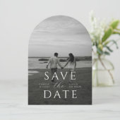Moderne Minimaal Save the Date Uitnodiging (Staand voorkant)