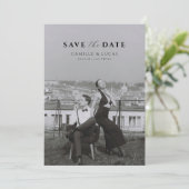Moderne Minimaal Save the Date Uitnodiging (Staand voorkant)