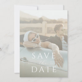 Moderne Minimaal Save the Date Uitnodiging