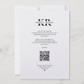 Moderne Minimaal Schone Monogram Wit Huwelijk Save The Date (Achterkant)