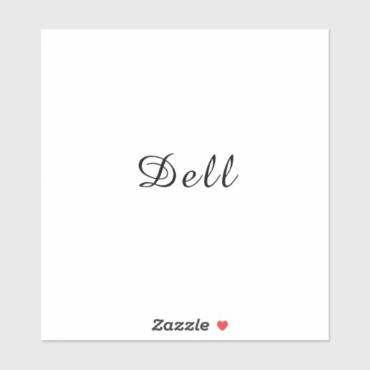Moderne Minimaal Stijlvolle Dell Design Sticker (Vel)