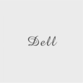 Moderne Minimaal Stijlvolle Dell Design Sticker (Voorkant)