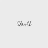 Moderne Minimaal Stijlvolle Dell Design Sticker (Voorkant)