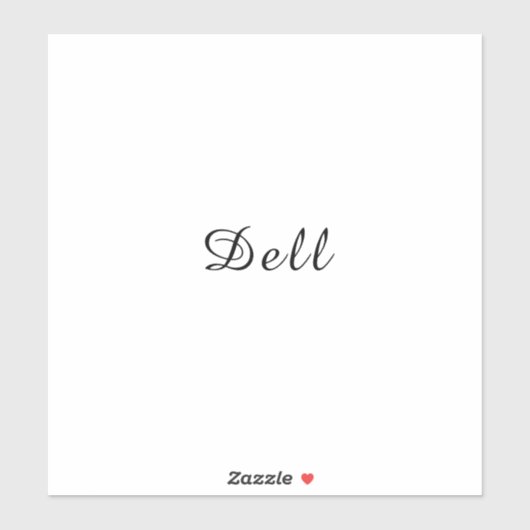 Moderne Minimaal Stijlvolle Dell Design Sticker (Vel)