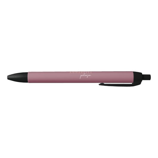 Moderne Minimaal Stof Roze Script Persoonlijk Blauwe Inkt Pen (Bodem)