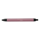 Moderne Minimaal Stof Roze Script Persoonlijk Blauwe Inkt Pen (Voorkant)
