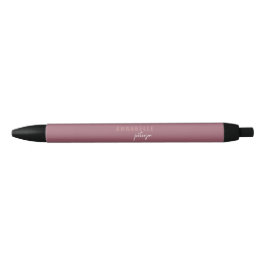 Moderne Minimaal Stof Roze Script Persoonlijk Blauwe Inkt Pen