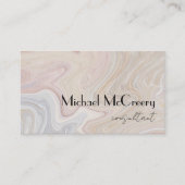Moderne Minimaal Stout Professioneel Marmer Agaat Visitekaartje (Voorkant)