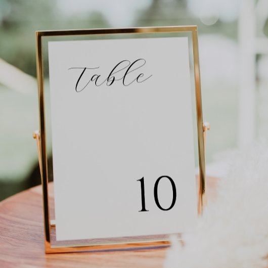 Moderne Minimaal Tafelnummerkaart Kaart