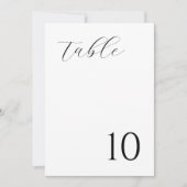 Moderne Minimaal Tafelnummerkaart Kaart (Voorkant)