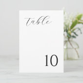 Moderne Minimaal Tafelnummerkaart Kaart (Staand voorkant)