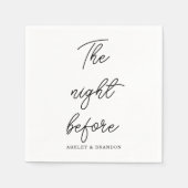 Moderne Minimaal The Night Before Servetten (Voorkant)