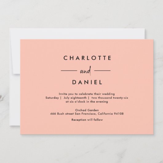 Moderne, Minimaal, Typografie Uitnodiging (Voorkant)