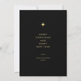 Moderne Minimaal Typografie Zakelijke Kerstmis Feestdagenkaart