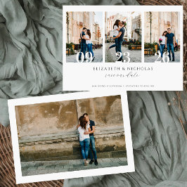 Moderne Minimaal Typography | 4 Foto Save the Date