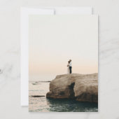 Moderne Minimaal Typography Foto Ovaal Save The Date (Achterkant)