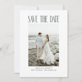 Moderne Minimaal Typography Foto Save The Date
