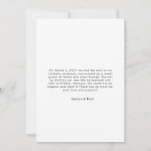 Moderne Minimaal Typography Net Getrouwd Gevlucht Aankondiging (Achterkant)