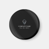 Moderne Minimaal Typography Zwart Magneet (Voorkant)