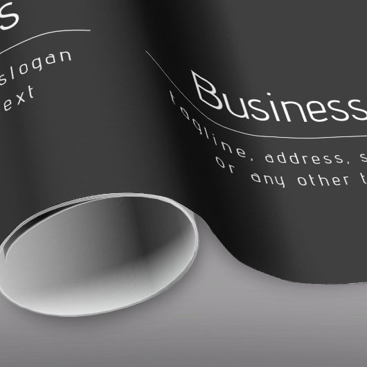 Moderne Minimaal Zakelijke Naam & andere Info | Zw Cadeaupapier