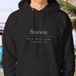 Moderne Minimaal Zakelijke Naam & andere Info   Zw Hoodie