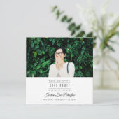 Moderne & Minimal Afstuderen Foto uitnodigen Kaart (Staand voorkant)