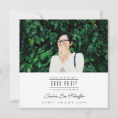 Moderne & Minimal Afstuderen Foto uitnodigen Kaart (Voorkant)